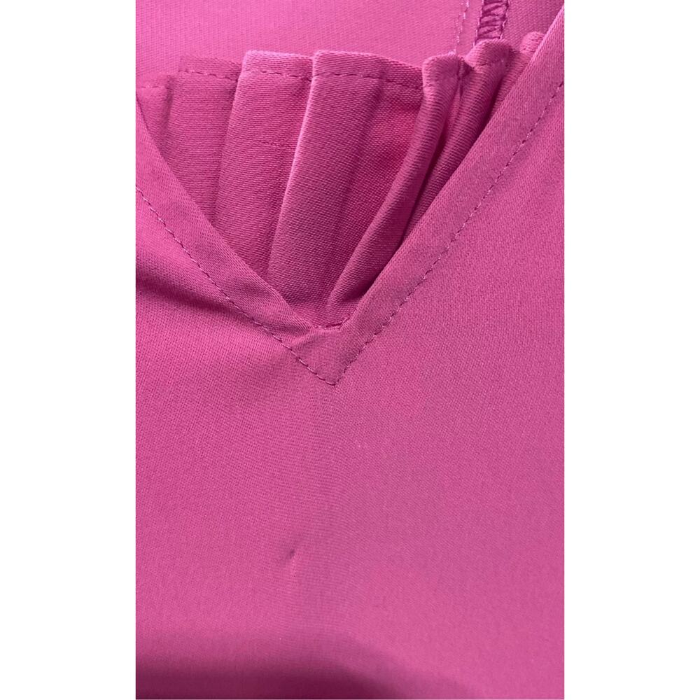 MM6 Maison Margiela PARIS Women's Hot Pink Asymmetrical Pleated Dress Size 40 - Picture 5 of 6